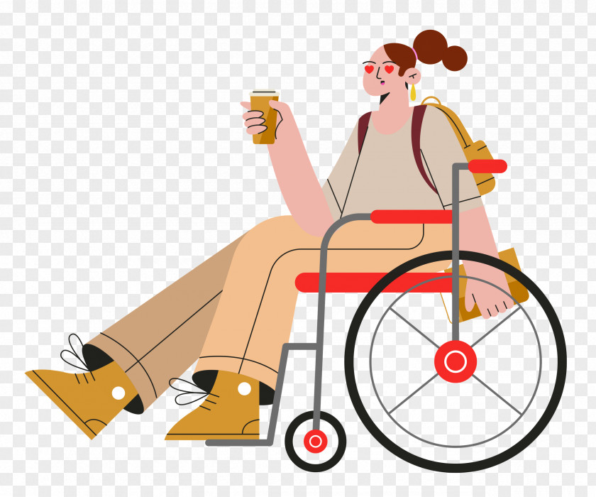 Sitting On Wheelchair PNG