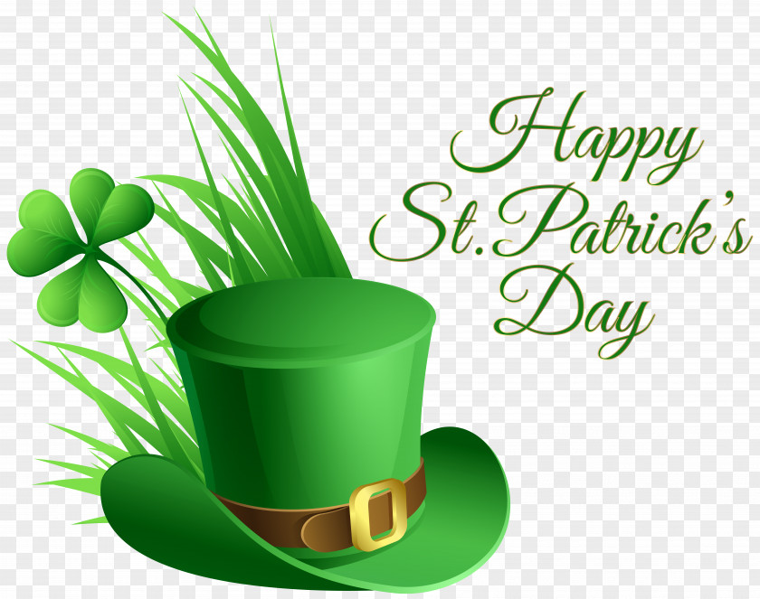 St Patricks Day Hat And Shamrock Transparent PNG Clip Art Image Saint Patrick's Icon Scalable Vector Graphics PNG