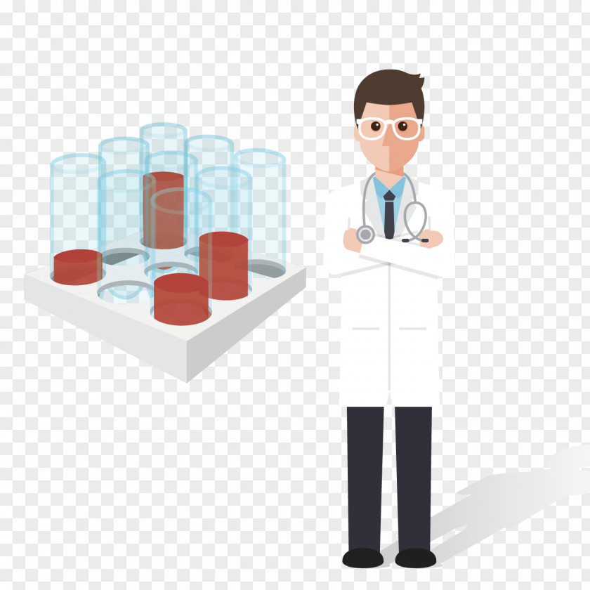 Vector Pattern Material Health Examination Physical Center Cartoon Physician Illustration PNG