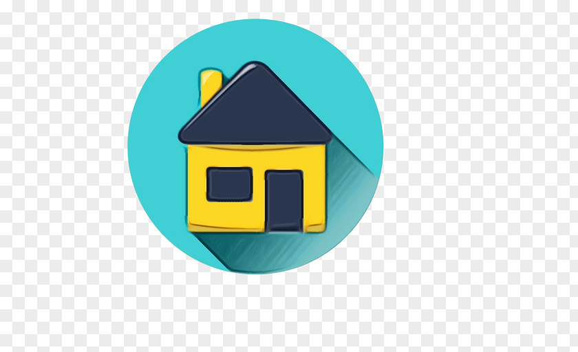 Roof Home Yellow Turquoise Cartoon House PNG