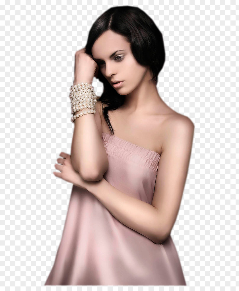 Fashion Model Silken Lady Dress PNG