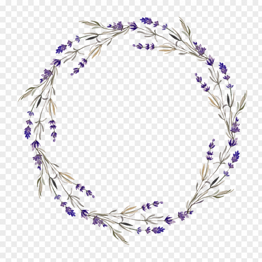 Flower Lavender Wreath Clip Art PNG