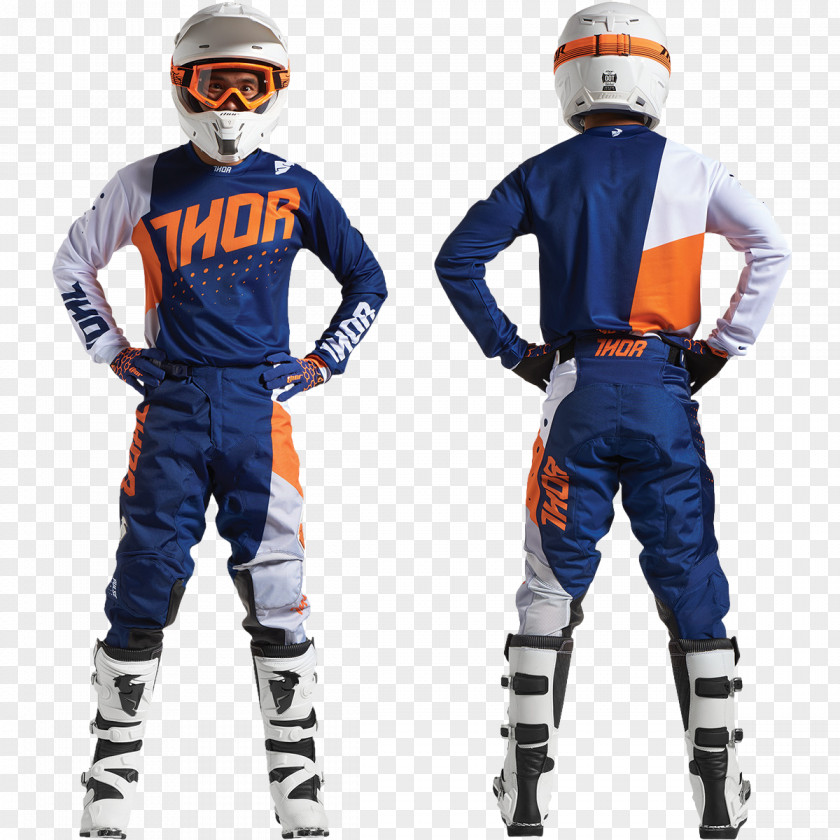 Orange Cross Thor Motocross Jersey 0 Dirt Bike PNG