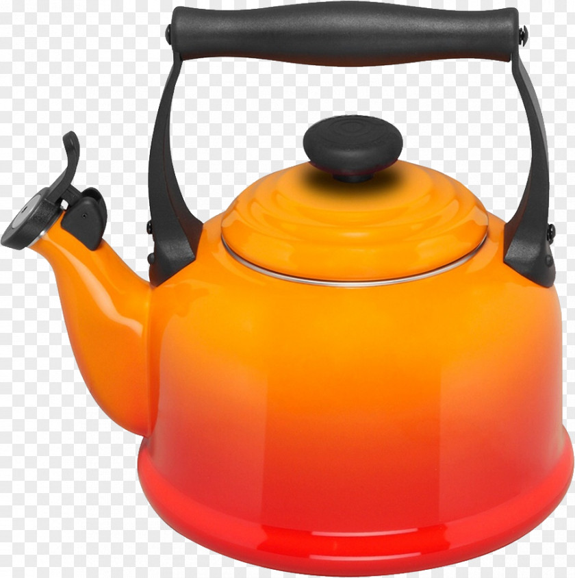 Orange Kettle Image Whistling Humidifier Kitchen Le Creuset PNG