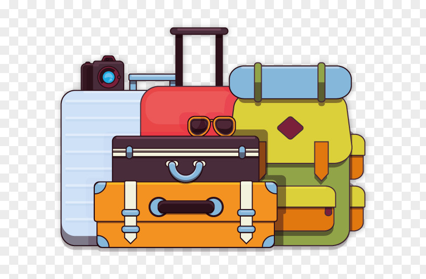 Suitcase Baggage Travel Backpack PNG
