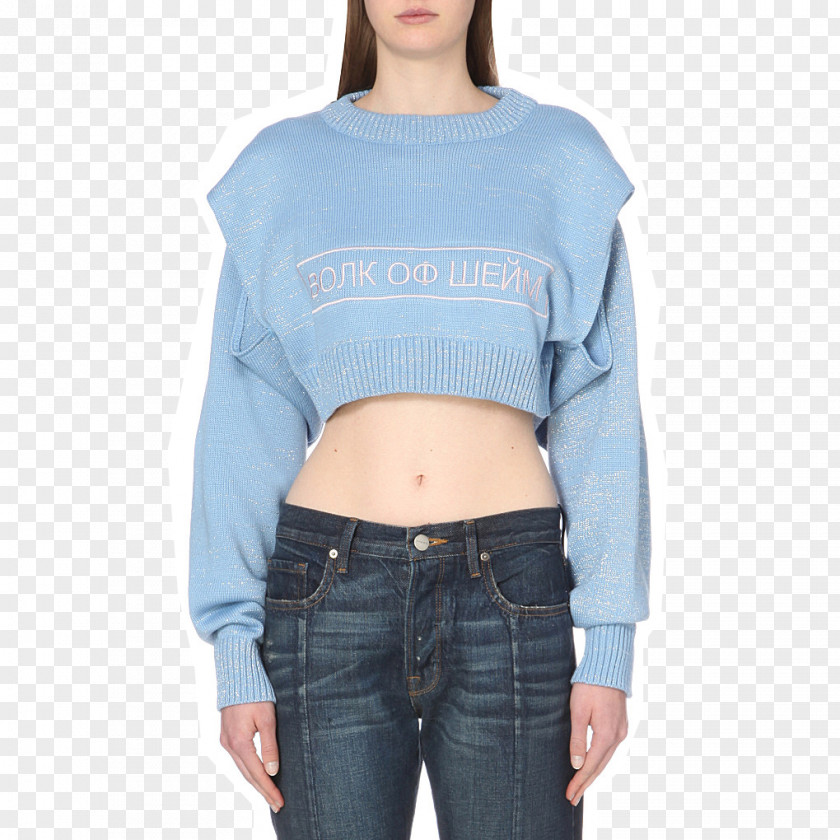 T-shirt Sleeve Blue Clothing Sweater PNG