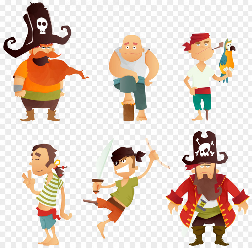 Cartoon Pirate Collection Piracy Drawing Clip Art PNG