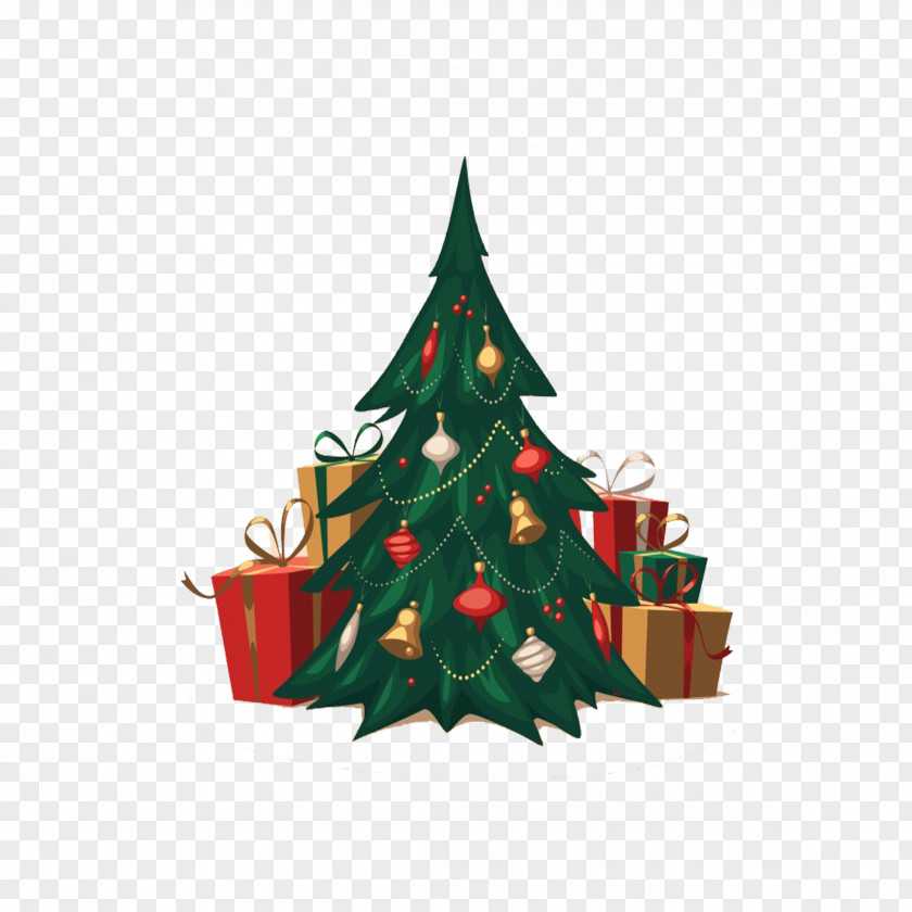 Christmas Tree Card Greeting New Years Day PNG