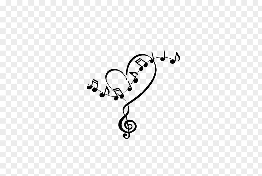Love Notes Musical Note Staff Clip Art PNG