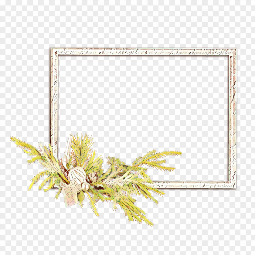 Pine Vascular Plant New Year Frame PNG