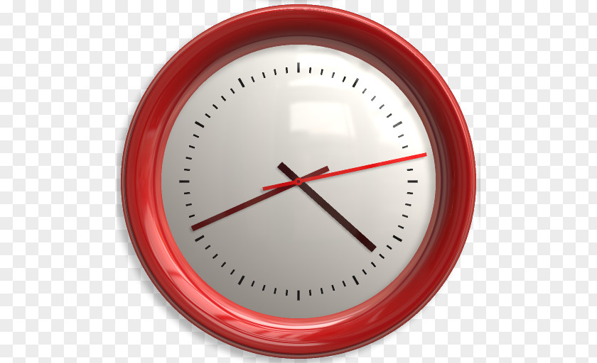Red Wall Clock Image Clip Art PNG