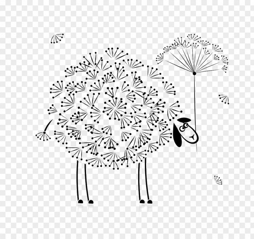 Texture Dandelion Creative Elements Sheep U7f8a Cartoon PNG
