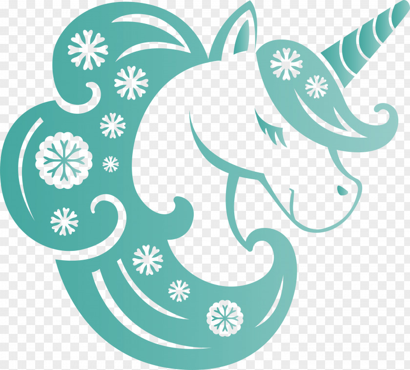 Unicorn Christmas PNG