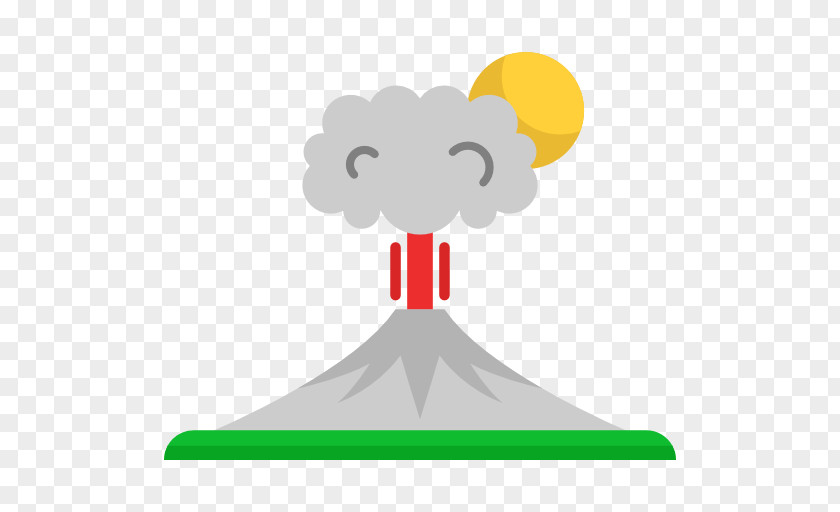 An Erupting Volcano Icon PNG