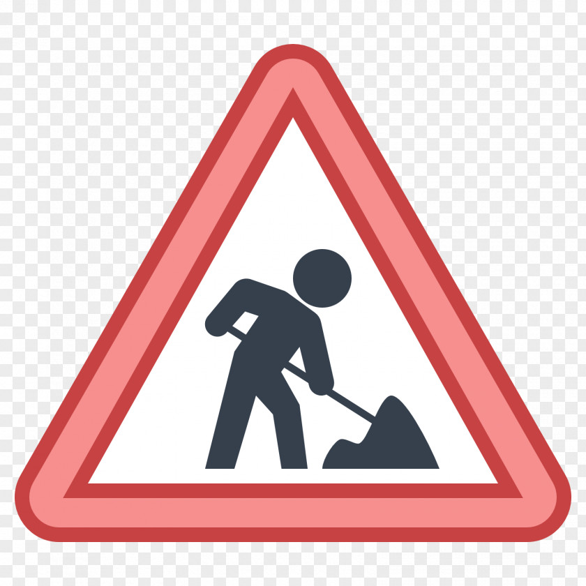 Construction Traffic Sign Men At Work Roadworks PNG