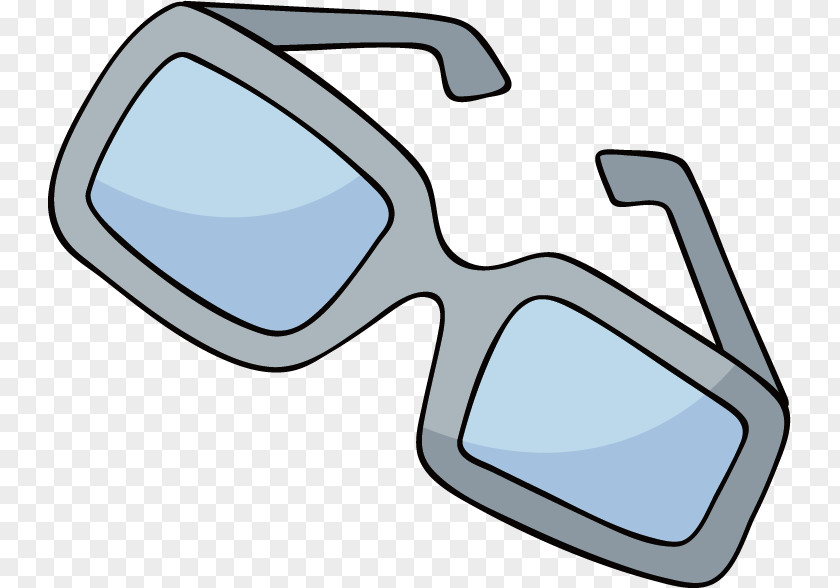 Vector Hand-painted Glasses Goggles Cartoon Clip Art PNG