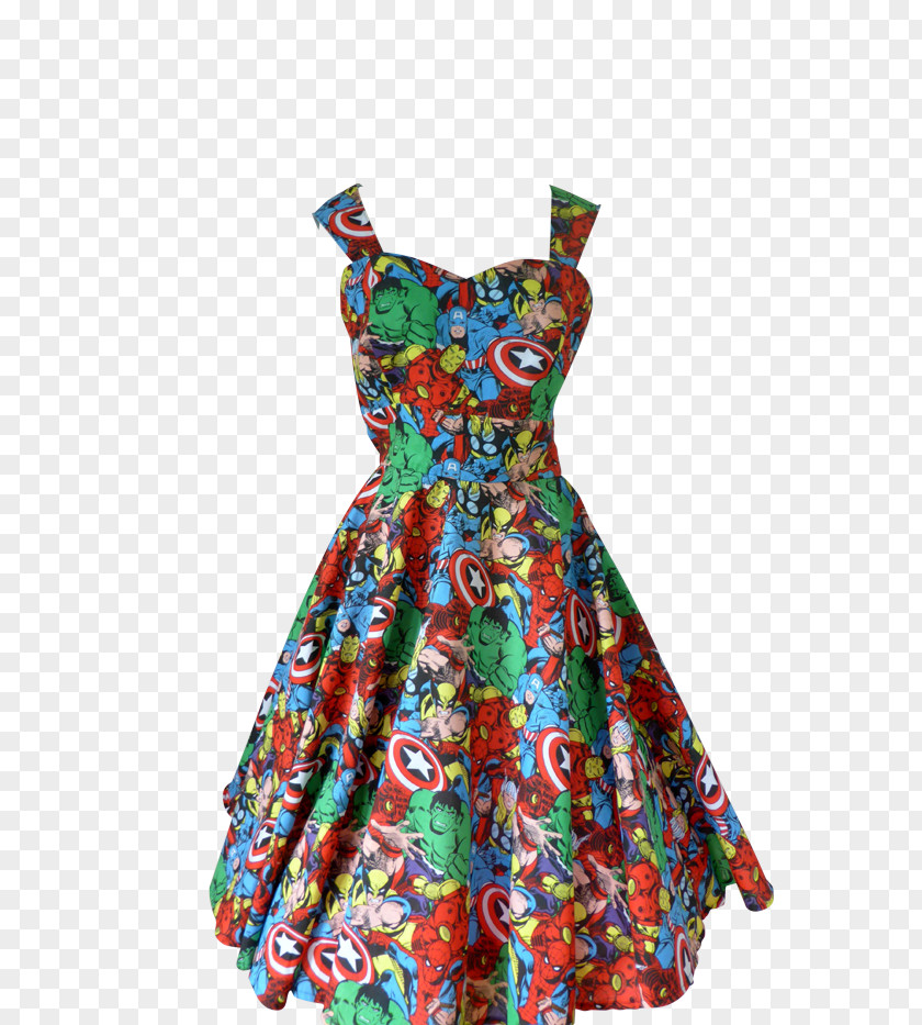 Dresses Party Dress Clothing Marvel Comics Retro Style PNG