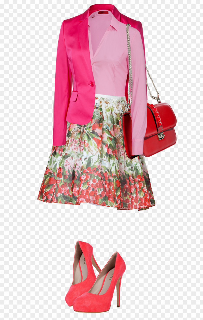 Blazer Clothing Pink T-shirt Dress Fuchsia PNG
