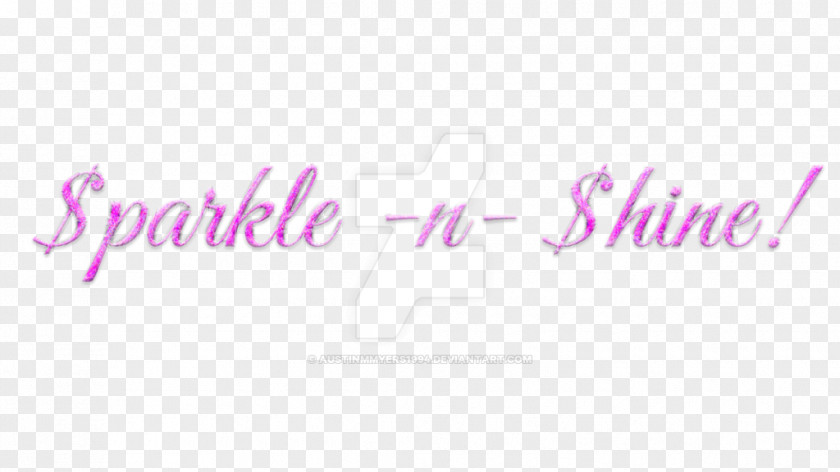 Shine Glitter Logo Brand Pink M Font PNG