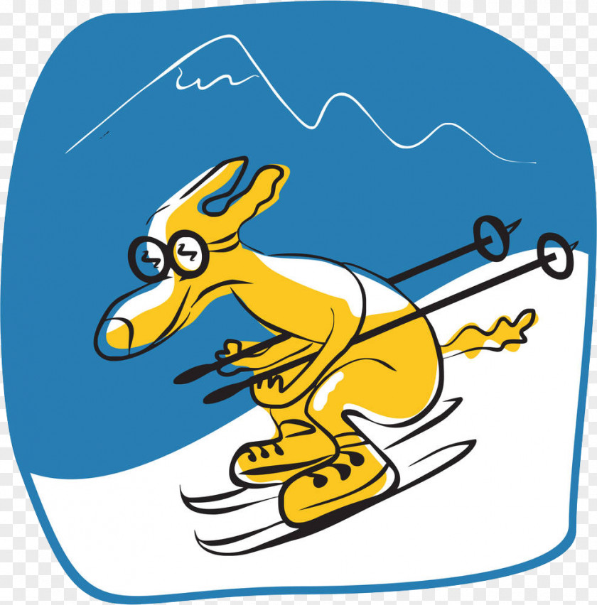 Ski Wolf Dog Stock Illustration Clip Art PNG