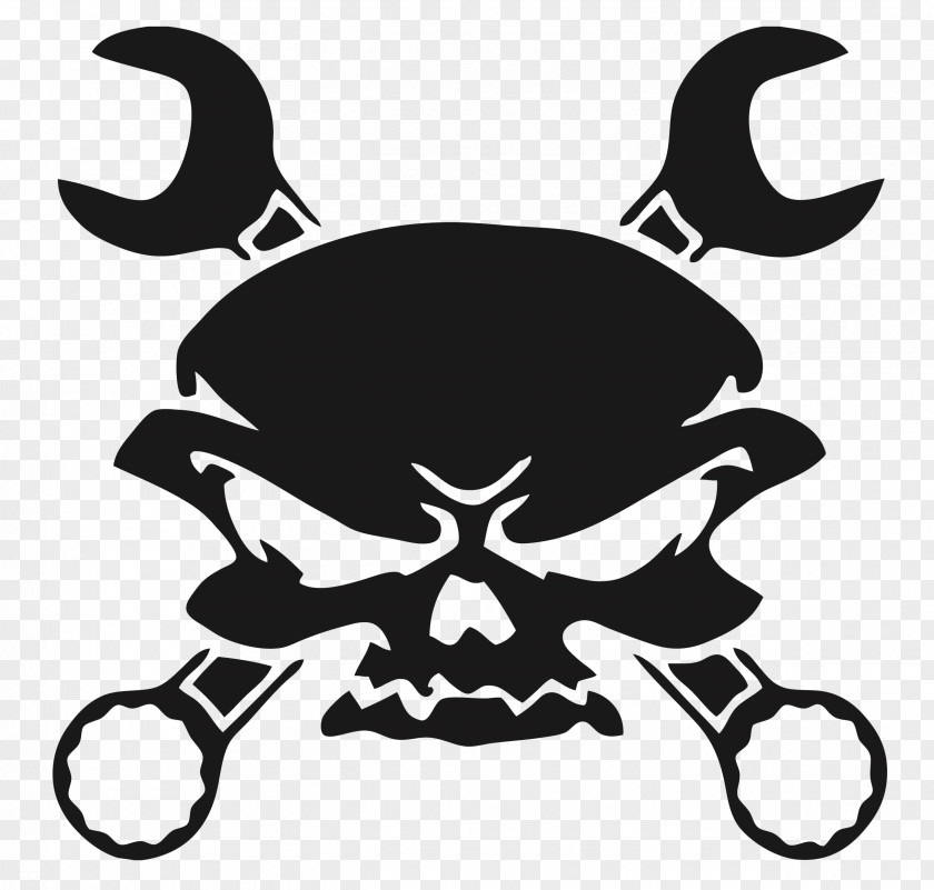Skull Decal Human Symbolism Car Spanners PNG