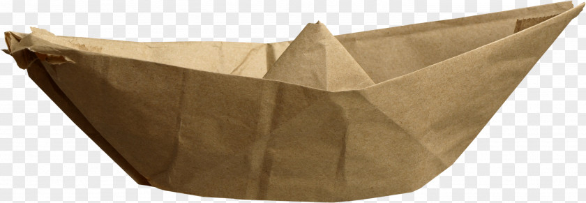 Beautiful Brown Paper Boat Icon PNG