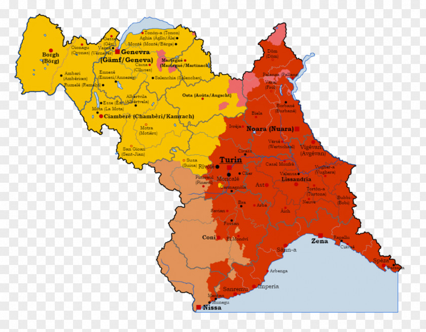 Map Piedmont Linguistic Kingdom Of Sardinia Linguistics PNG