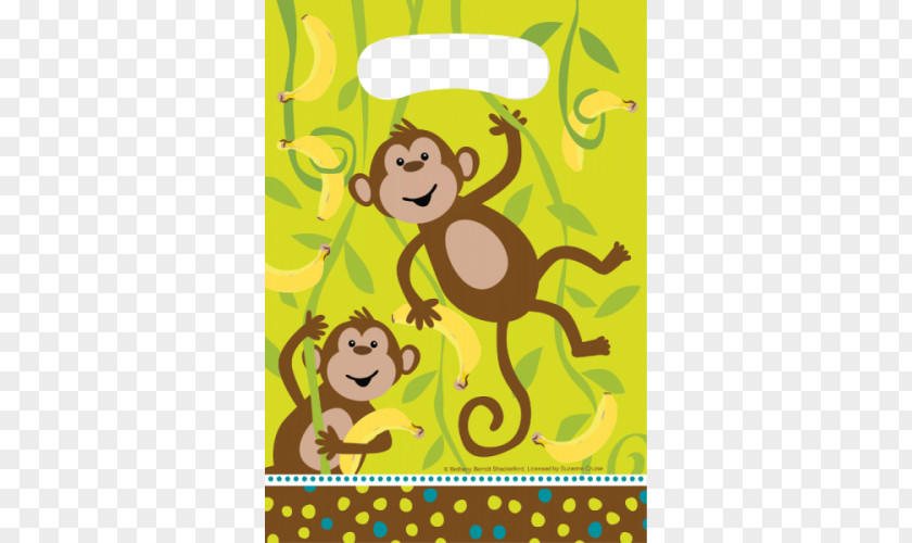 Party Favor Bag Monkey Baby Shower PNG
