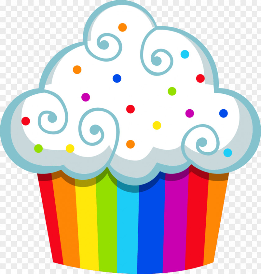 Say Hello Cupcake Rainbow Cookie Birthday Cake Clip Art PNG