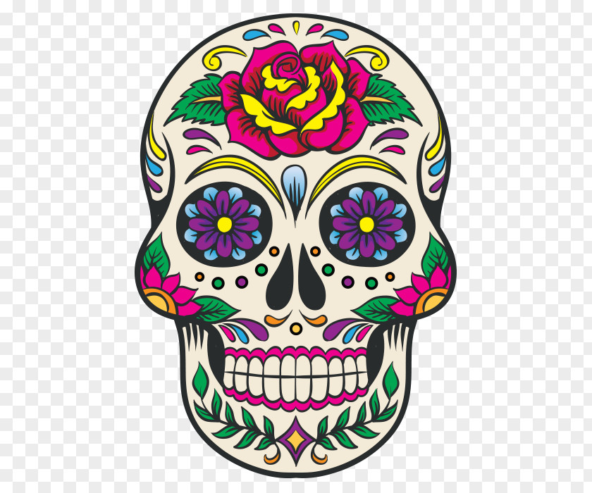 Skull Calavera Day Of The Dead Decal Die Cutting PNG