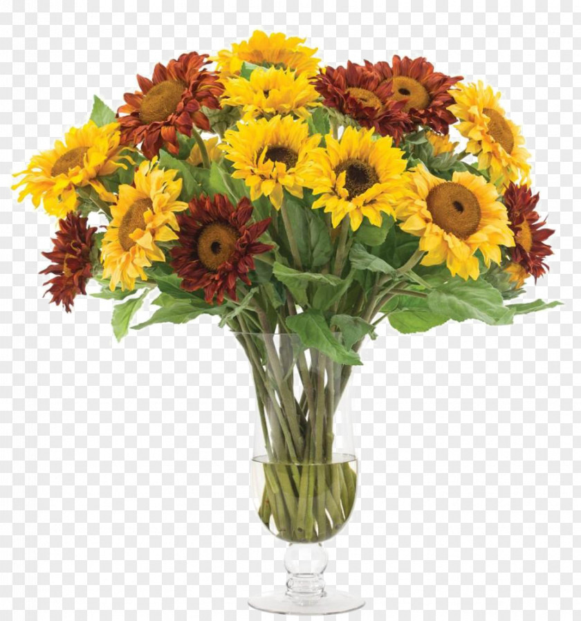 Sunflower Yellow Glass Flower Decoration Software Installed Common Floral Design Bouquet PNG