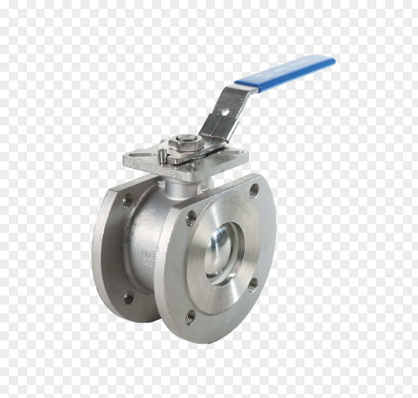Water Shutting Ball Valve Stainless Steel Flange Tap PNG