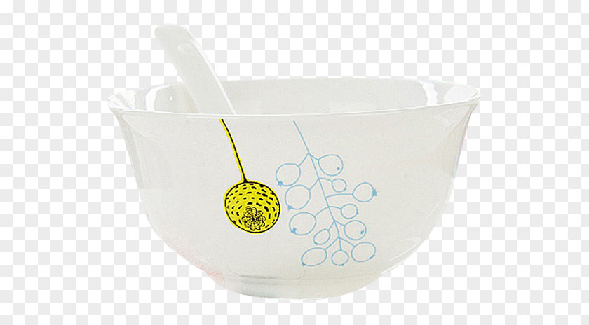 White Bowl And Of Spoon Ceramic Glass Porcelain PNG
