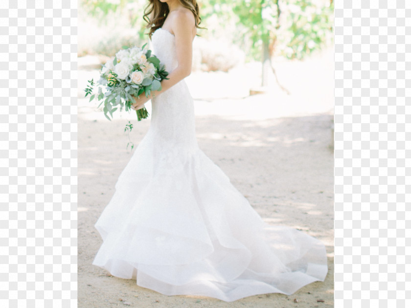 Blush Floral Wedding Dress Bride Ivory PNG