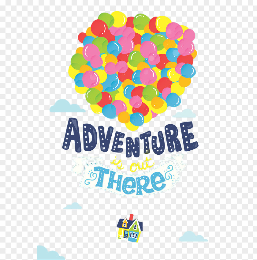 Flying Around The World Adventure Pixar Art Poster Up PNG