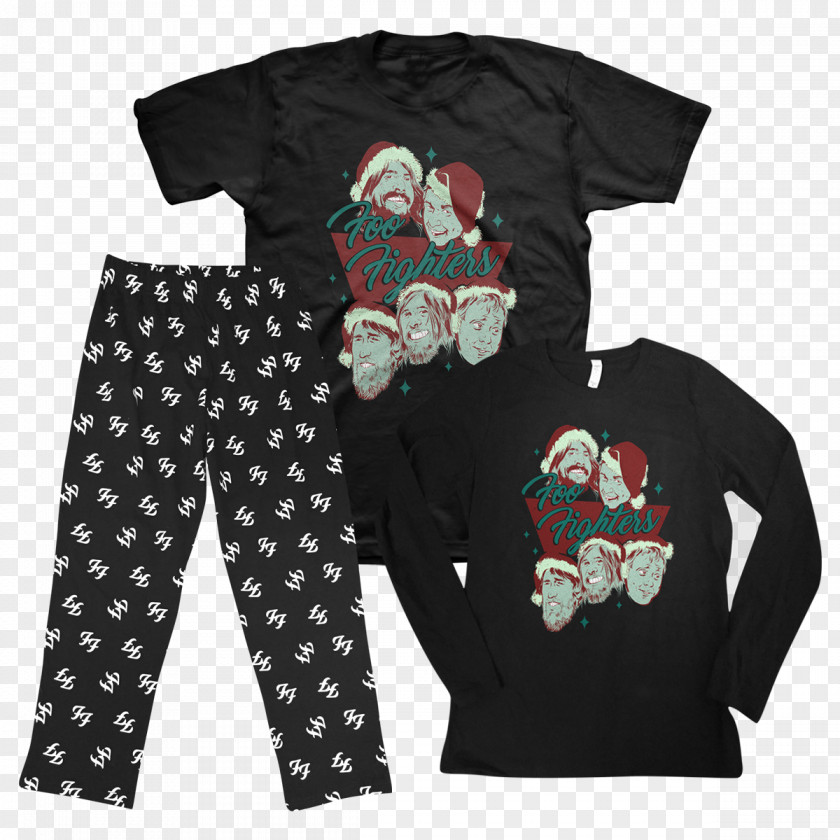 Foo Fighters Sleeve T-shirt Pajamas Christmas Gift PNG