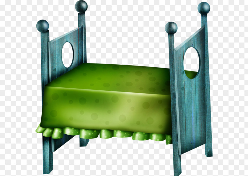 Green Bed Table Bedroom PNG