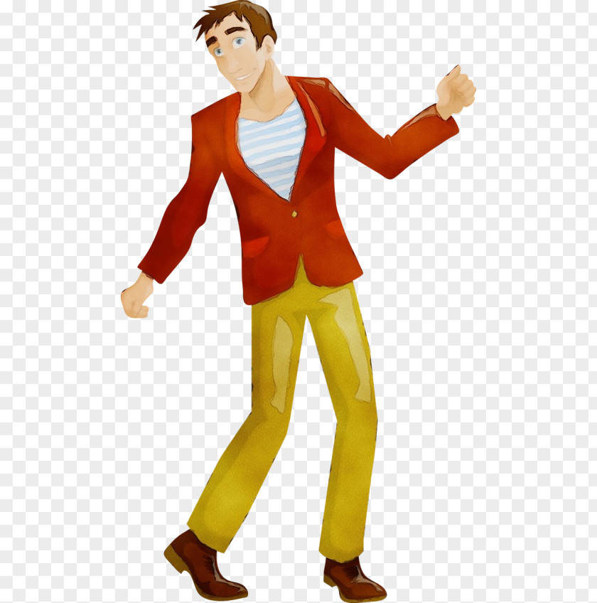 Costume Design Animation Cartoon Standing Yellow Gesture PNG