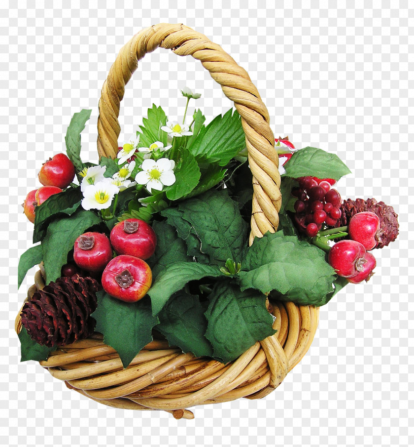 Fruit Basket Cut Flowers Vegetable PNG