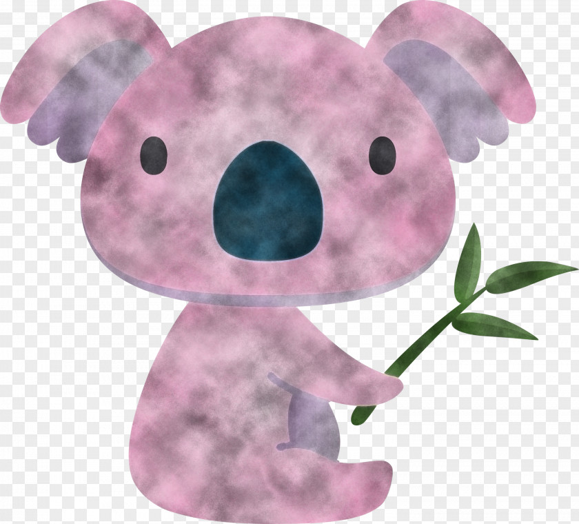 Koala Pink Cartoon Stuffed Toy Snout PNG