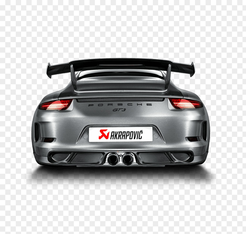 Porsche 911 GT3 R (991) Exhaust System Car Akrapovič PNG