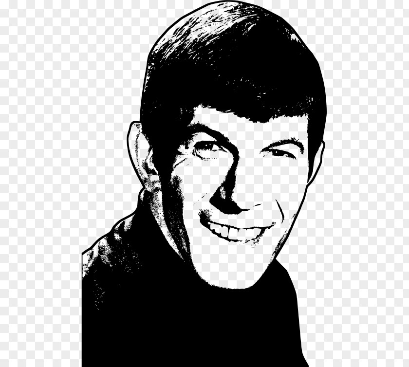 Actor Black And White Spock PNG