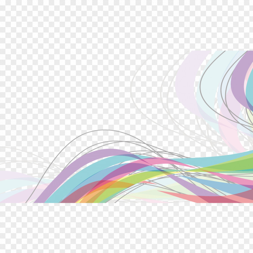 Colored Lines Feather Computer Wallpaper PNG