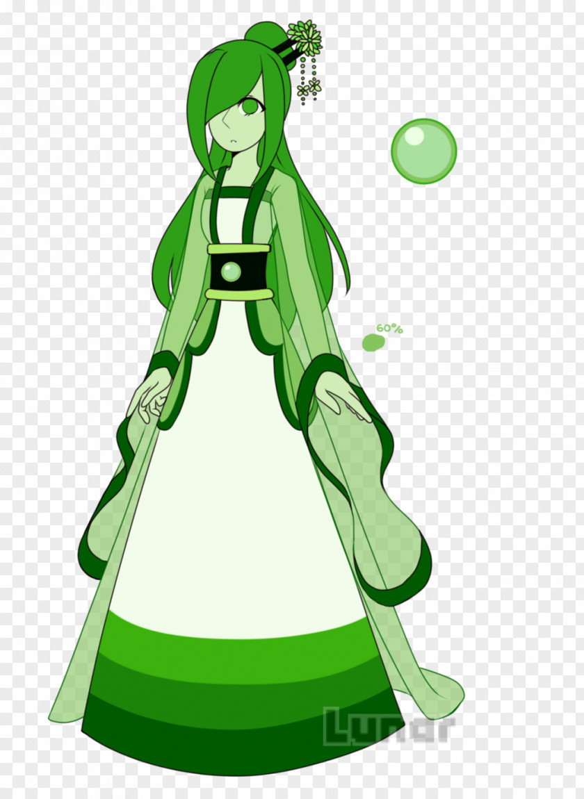 Green Gem Leaf Character Clip Art PNG