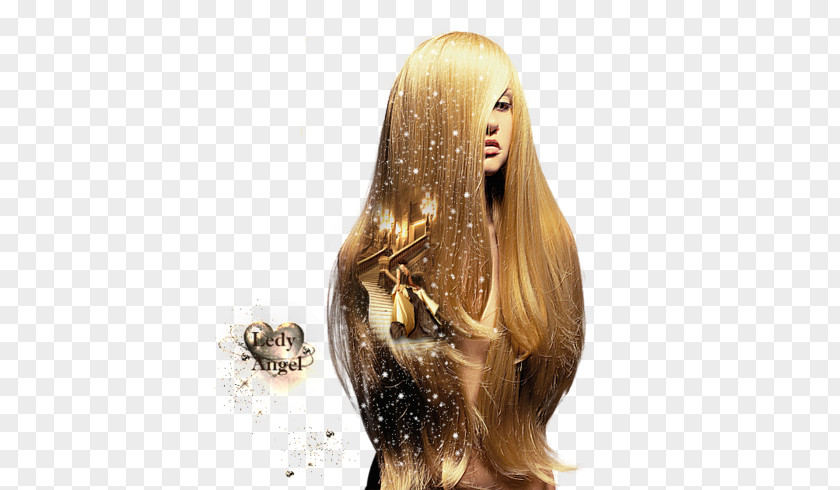Hair Blond Coloring Artificial Integrations Long PNG