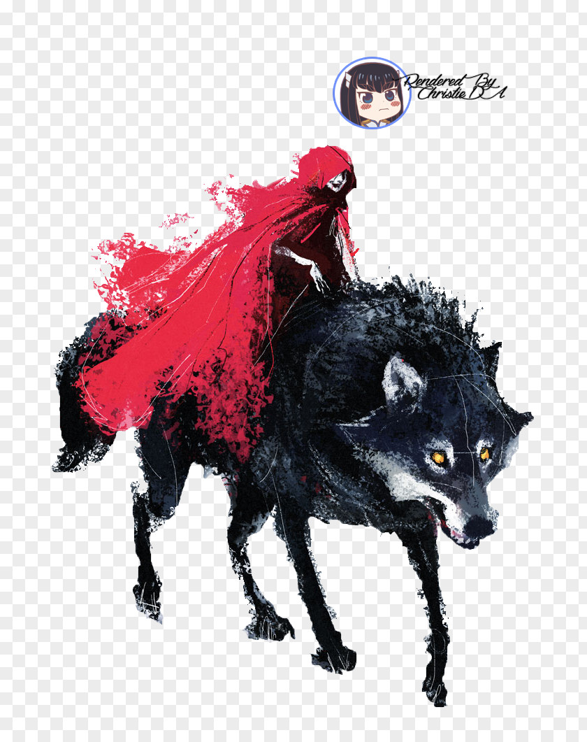 Red Riding Hood Little Big Bad Wolf Art Drawing PNG