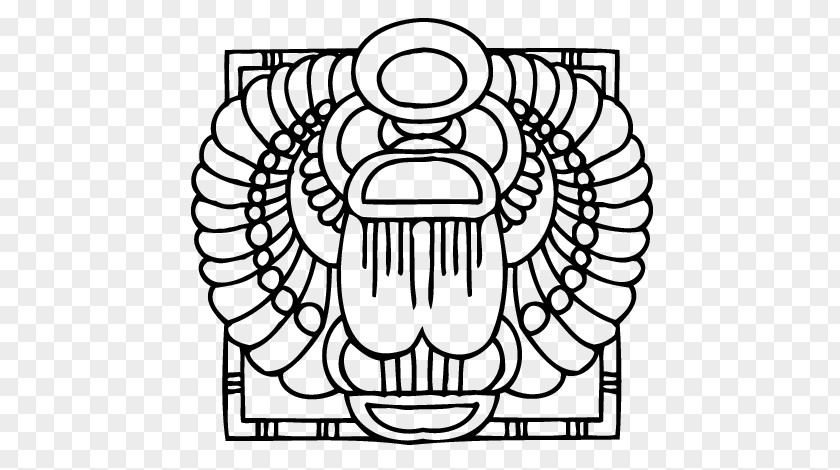 Beetle Ancient Egypt Scarab Coloring Book PNG
