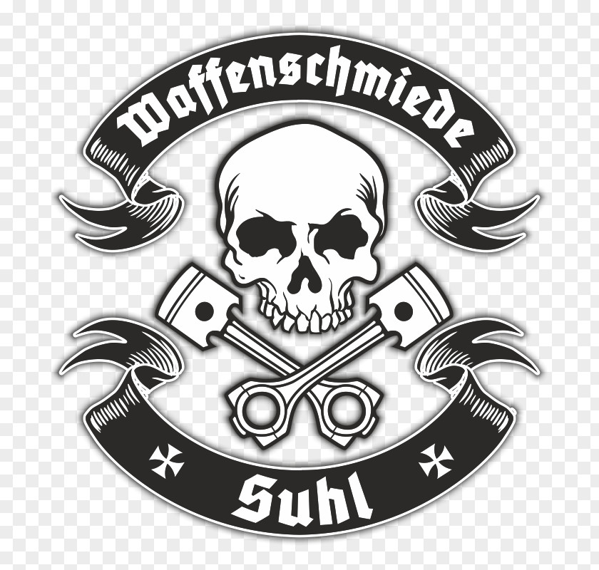 Motorcycle Sticker Advertising Suhler Waffenschmied Decal PNG