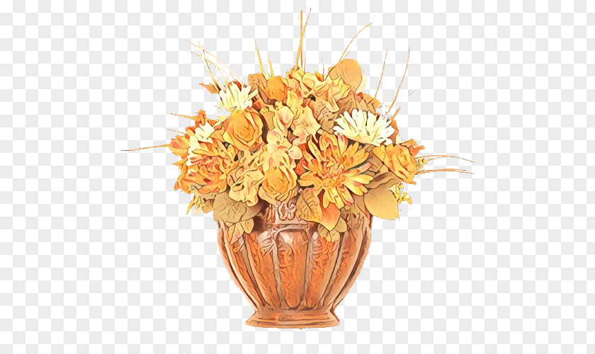 Orange Flower Arranging Artificial PNG