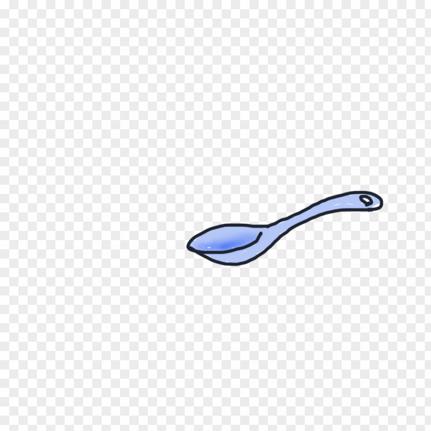 Painted Blue Spoon Icon PNG